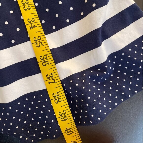 Lands End Women Sleeveless Dress Size 1X Navy Polka Dot Nautical Coastal Retro - Picture 13 of 13